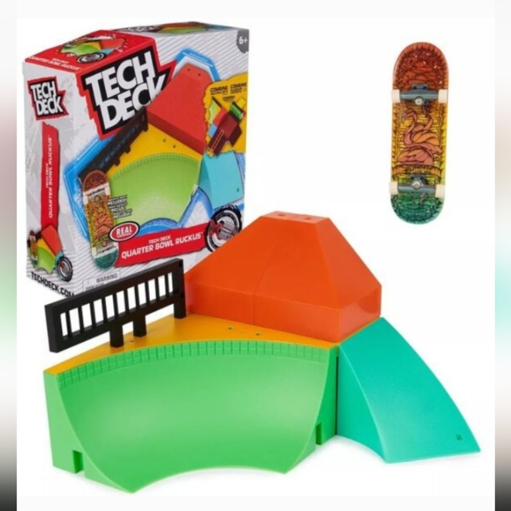Tech Deck Quarter Bowl Ruckus Ramp Set Toy New Kids Ages 6+